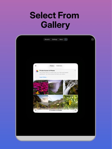 Barcode Reader-quickscan iPad screenshot