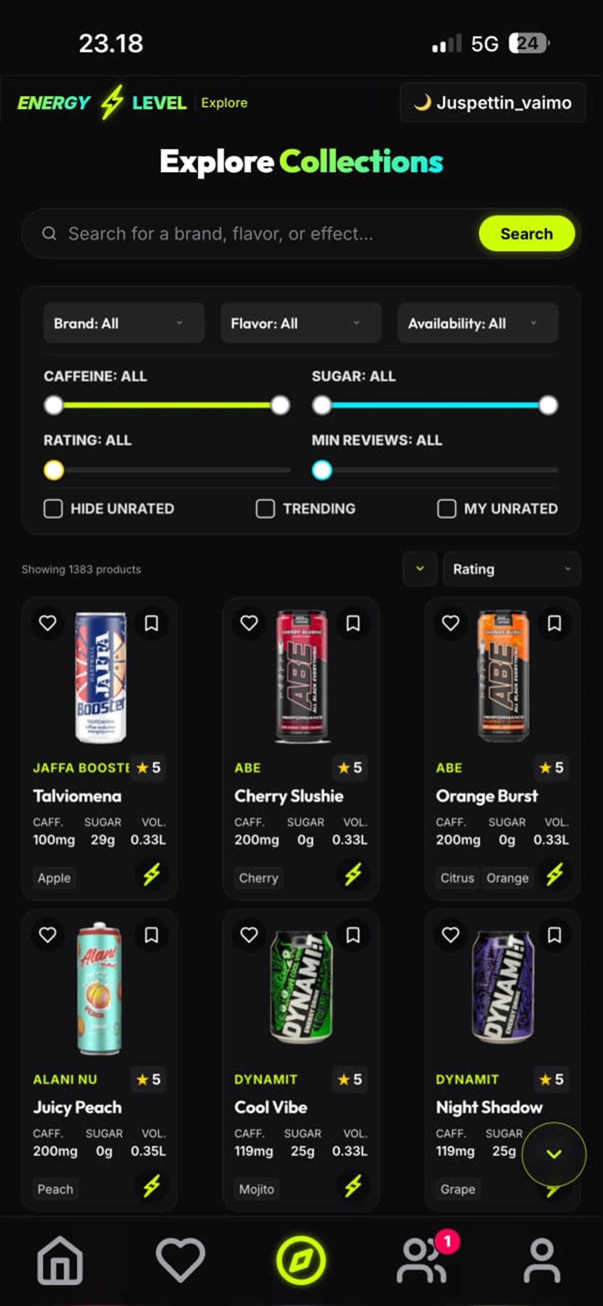 Screenshot 2 of EnergyLevel - Drink Reviews