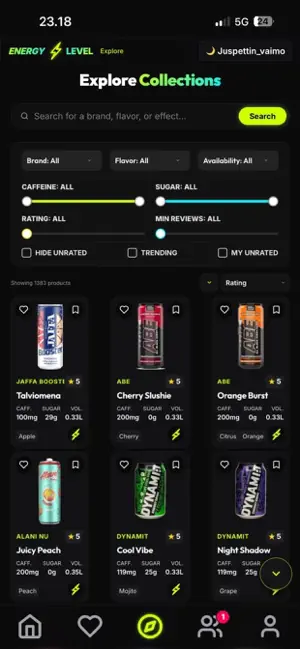 EnergyLevel - Drink Reviews screenshot 2