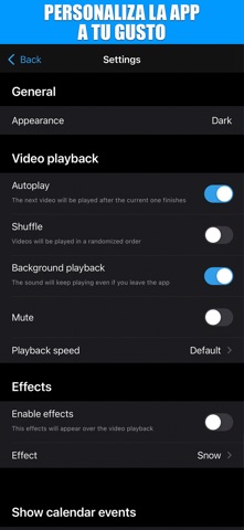 Captura de pantalla de la aplicación