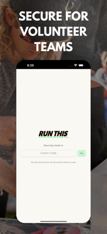 Race Check In screenshot