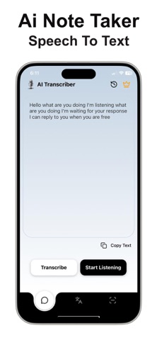 AI Transcribe & Text To Speech iPhone screenshot