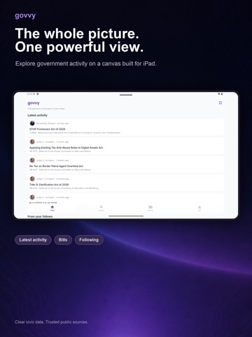 Govvy: US Politicians iPad screenshot 1