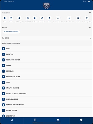 Shawnee State Athletics(Bears) iPad screenshot