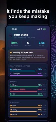 Real or AI: Photo Quiz Game iPhone screenshot