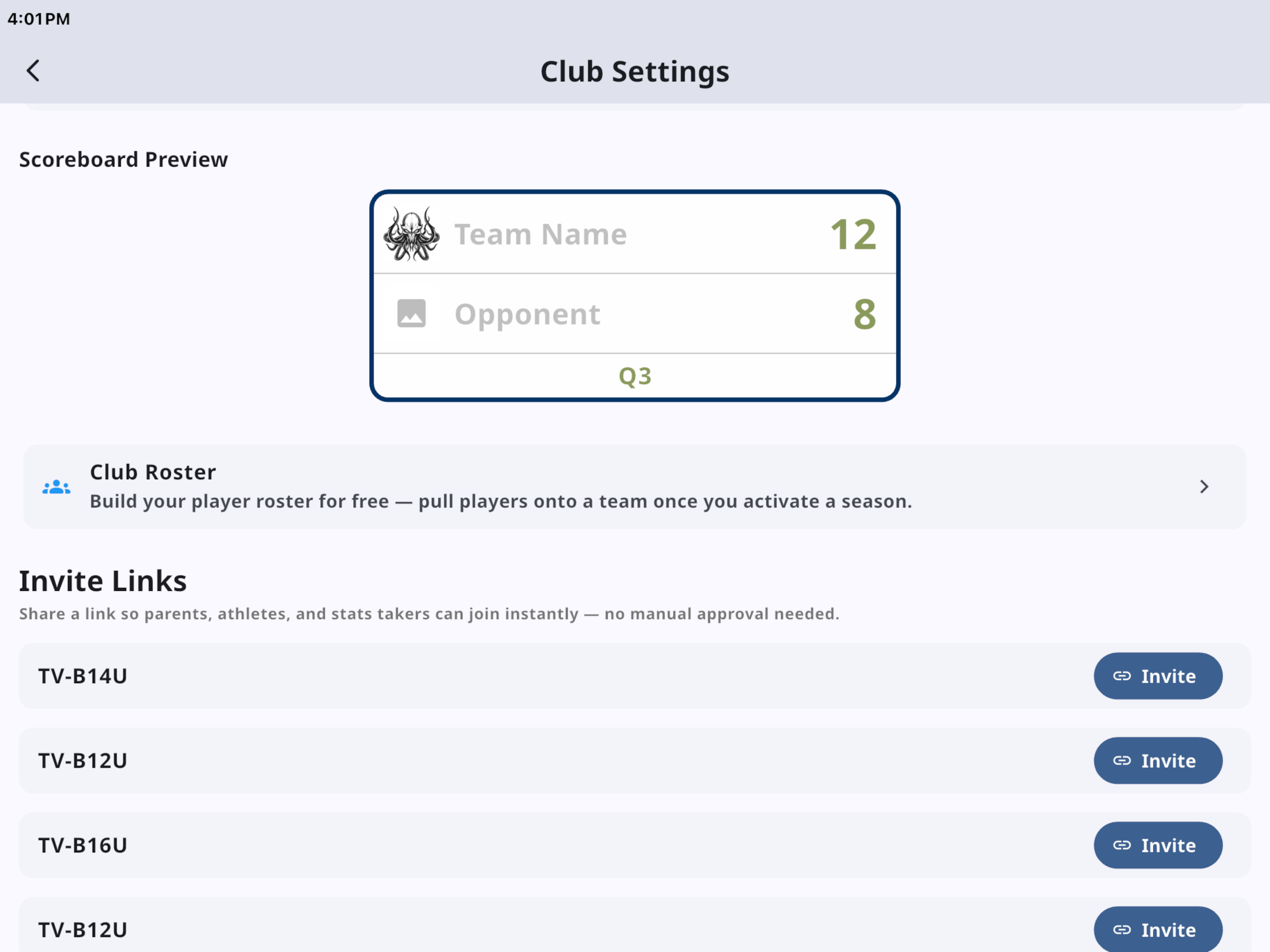 Water Polo Team Stats screenshot 20