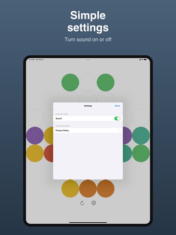 The PegSolitaire iPad screenshot