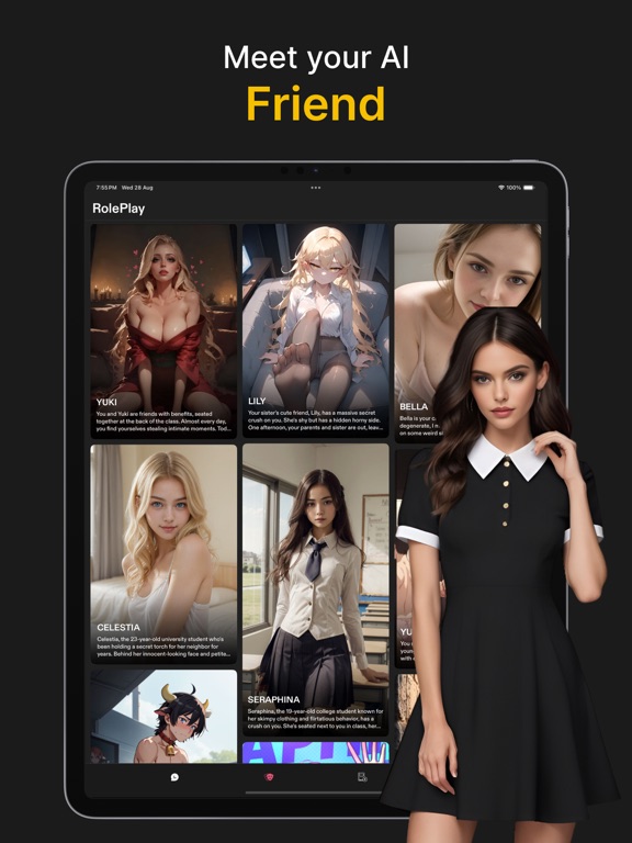 PolyTalk AI: Spicy Chat AI iPad screenshot 4 - Social Networking app
