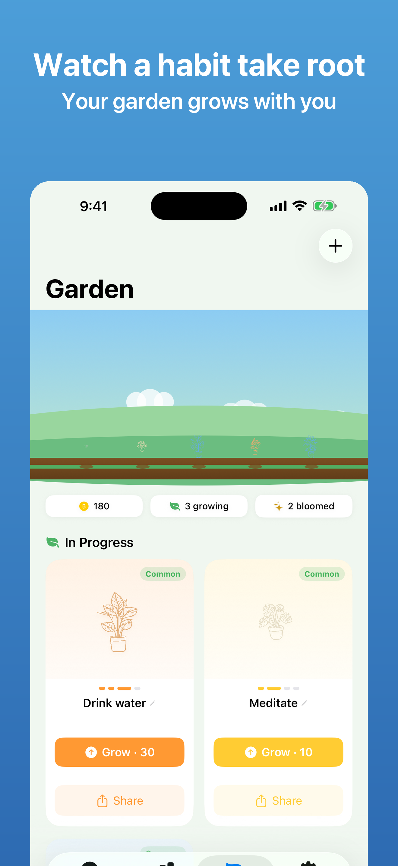 Habit Tracker Garden - Loopy screenshot 2