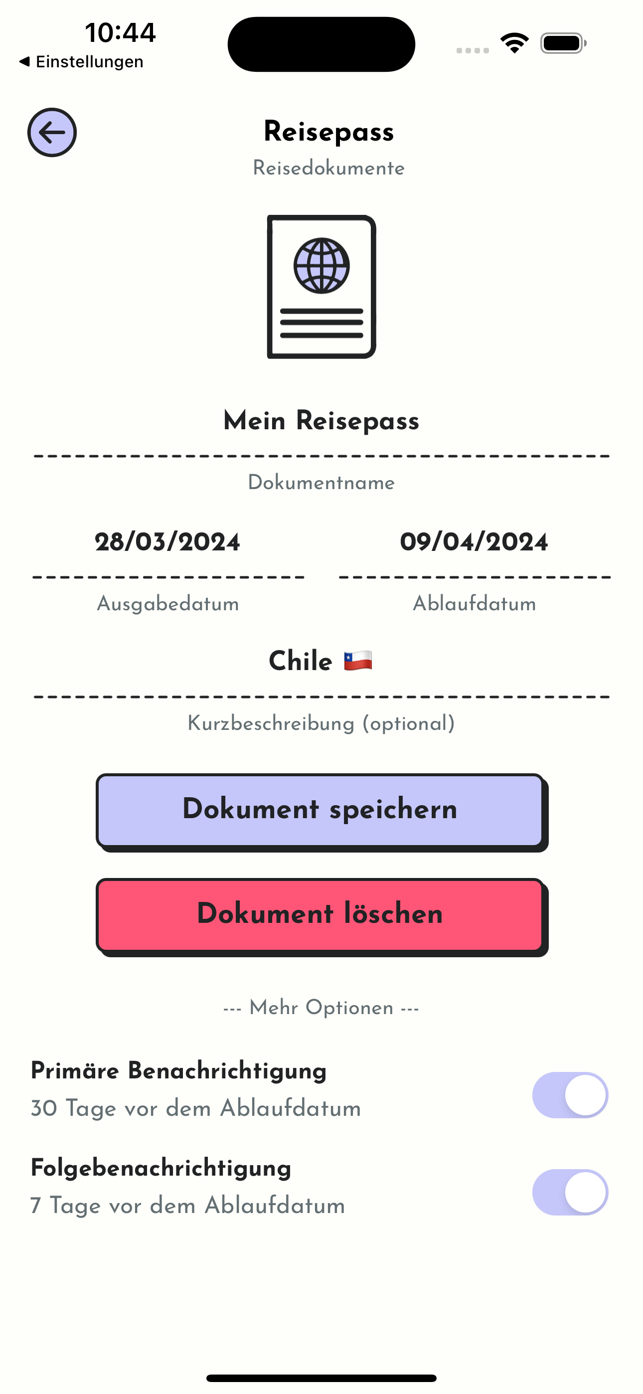 RemindMe – Dokumenterinnerung