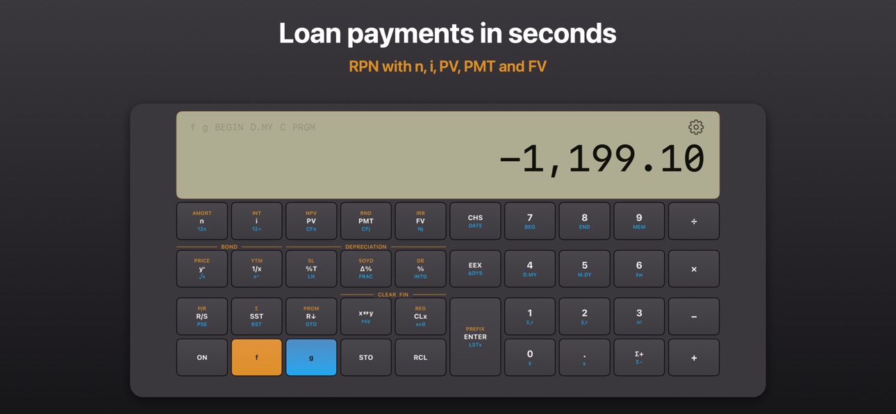Screenshot 1 of FinCalc RPN