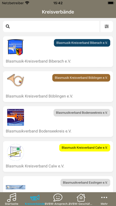 Blasmusikverband BW Screenshot
