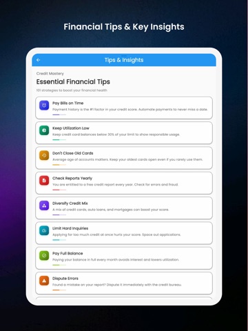 Credit Score Education iPad screenshot