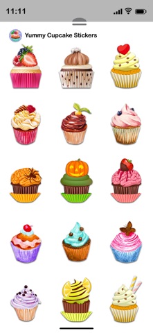 Yummy Cupcake Stickers iPhone screenshot