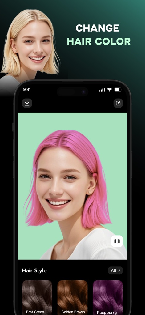 Try Hairstyle: Haircut Try On - Graphics & Design App | MWM