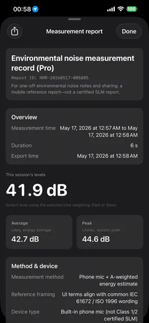 Decibels Sound Level Meter screenshot 2
