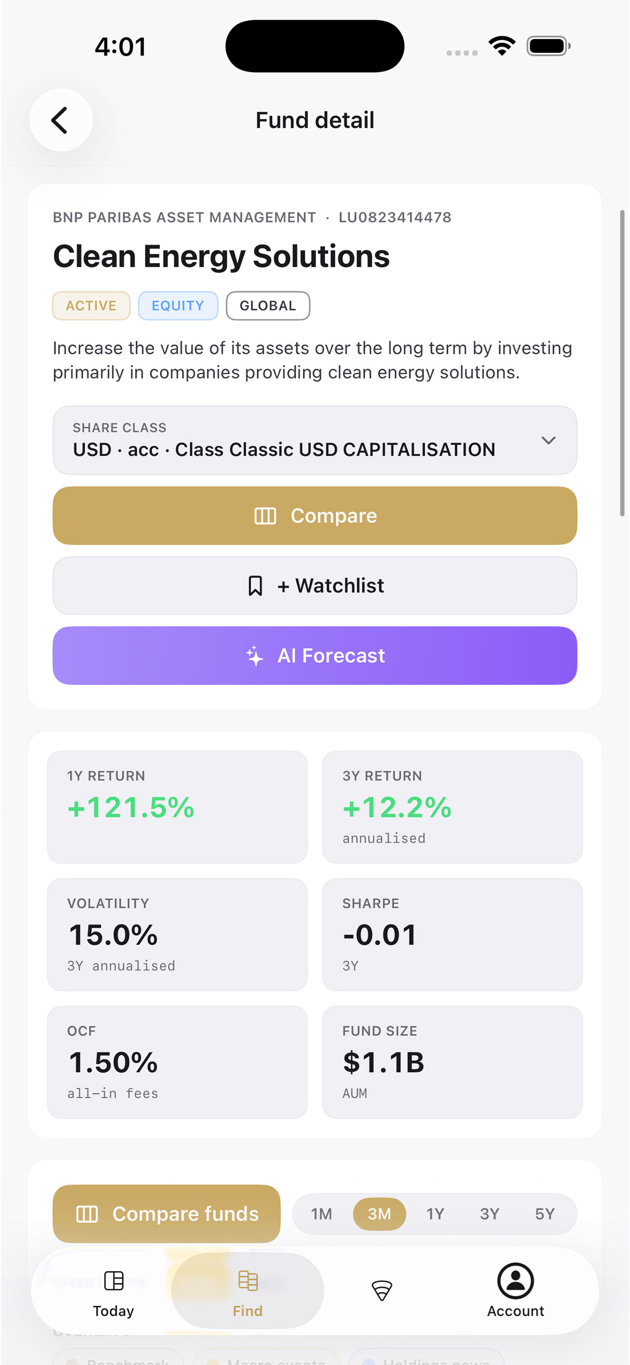Funds Benchmark screenshot 2