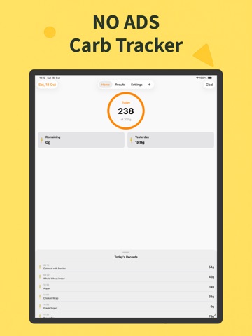 Carb Tracker - Caddy iPad screenshot