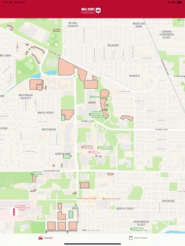 Ball State Parking iPad screenshot