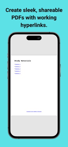 Modern Mixtape: Link PDF Maker iPhone screenshot