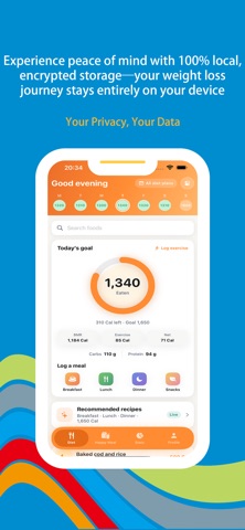 Wonder Nourish - Diet Tracker iPhone screenshot