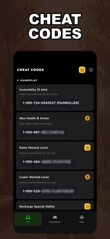 Cheat Codes – Console & PC Screenshot 1 of 3