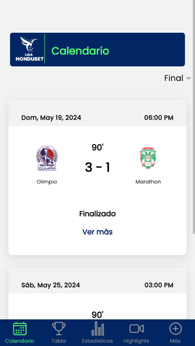 Screenshot #1 pour Liga Nacional de Honduras