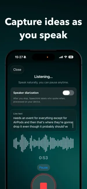 SpeechInk: Voice to Text Notes screenshot 2