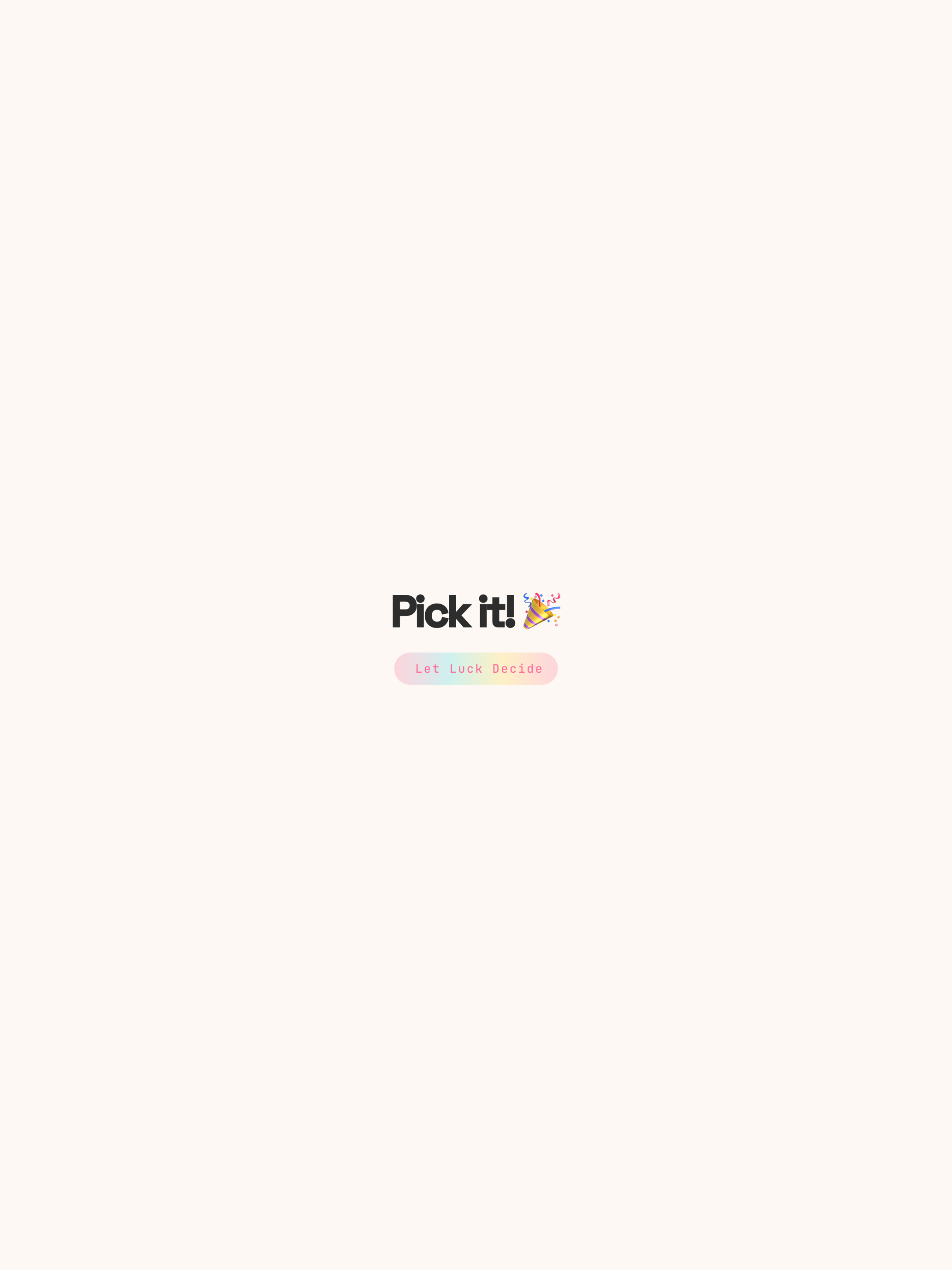 Pick it! Random Picker