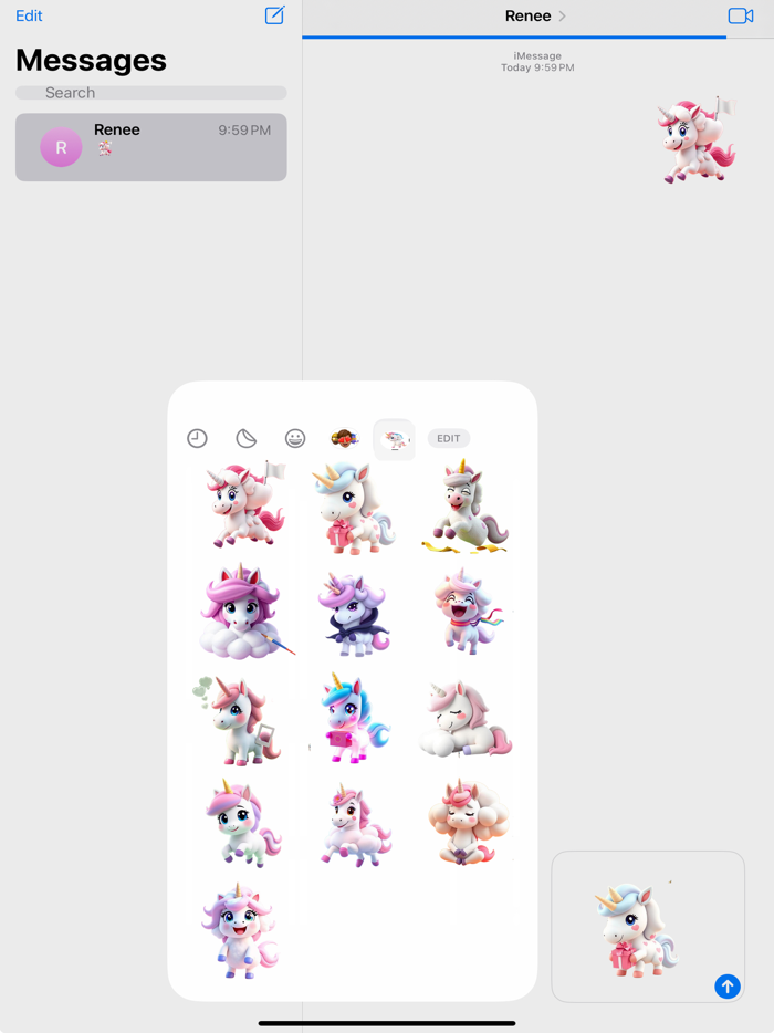 Cloud Unicorn Stickers