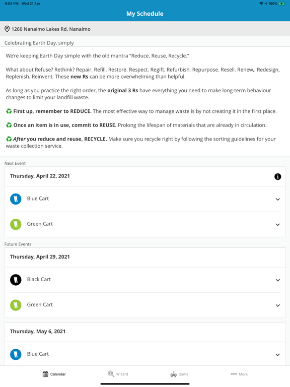 Nanaimo Recycles iPad screenshot 3 - Reference app