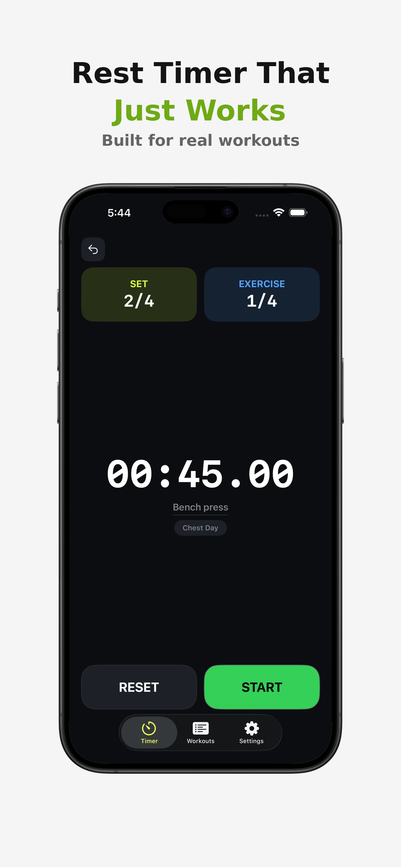 Screenshot 1 of RestSetter: Set & Rest Timer