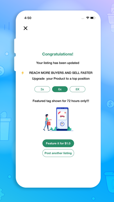 PassUp - Online Classified App Screenshot