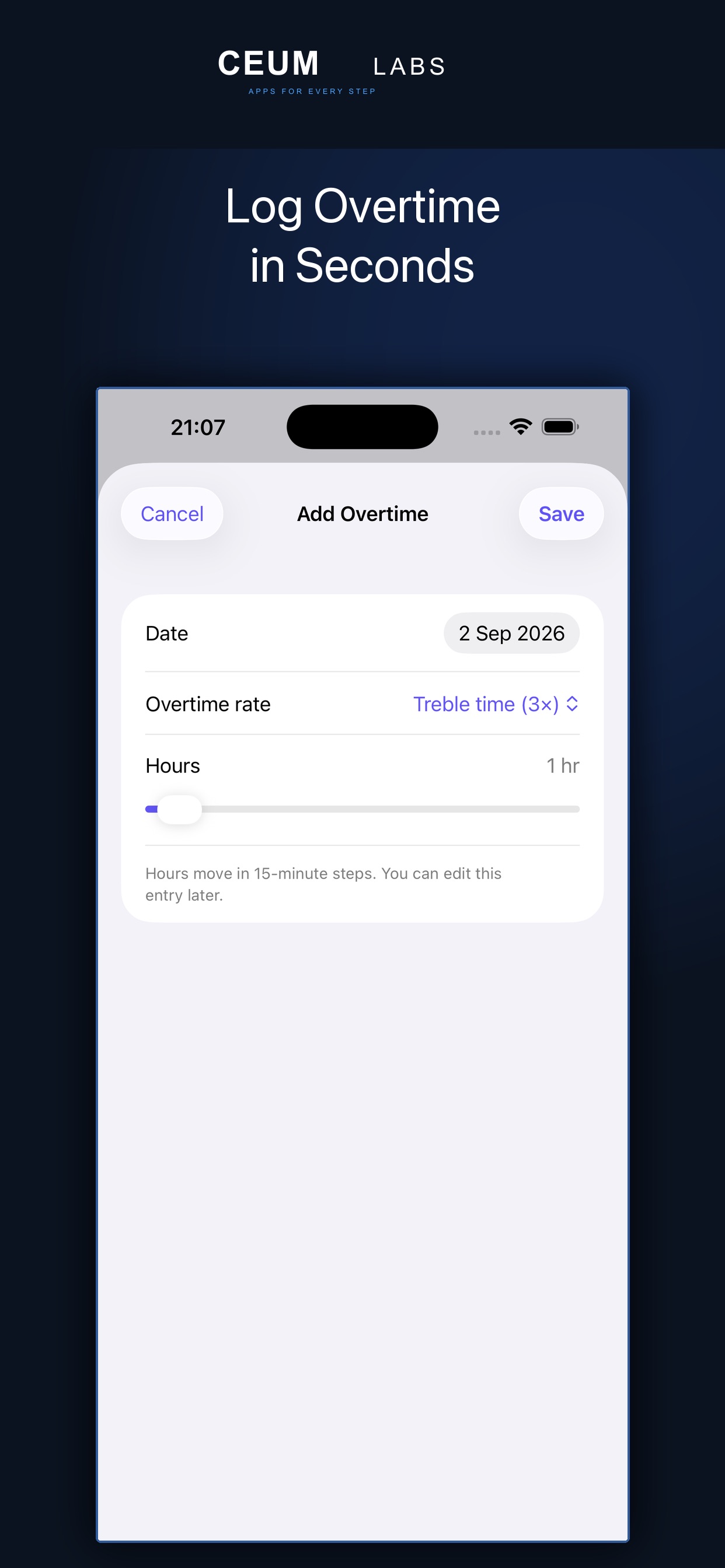 Screenshot 3 of Overtime Tracker: Hours