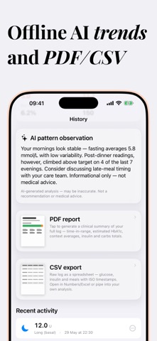 Glucose and Insulin Calculator iPhone screenshot