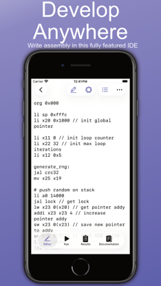 RISC-V Assembly Simulator screenshot 1