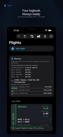 Pilot Flight Log screenshot