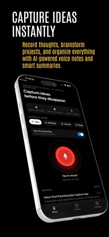AI Voice Notes - ThoughtSnap Screenshot 1 of 4