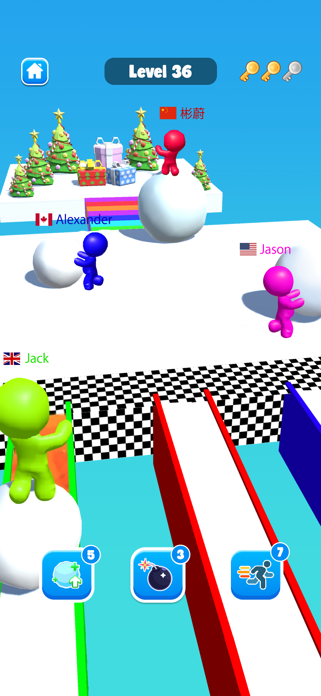 Xmas Snow Race: 3D赛车游戏 screenshot 3