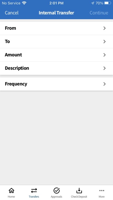 Morris Bank mBiz Mobile Screenshot