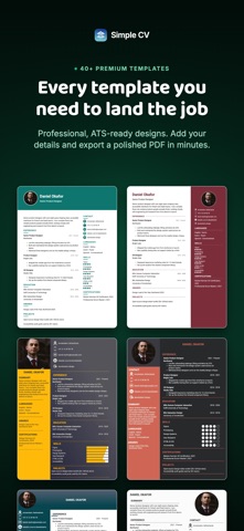 Simple CV: Resume Maker Screenshot 1 of 10