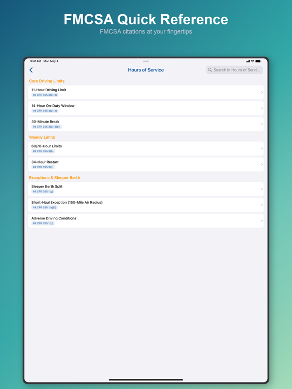 CDL Test & Field Tools 2026 iPad screenshot
