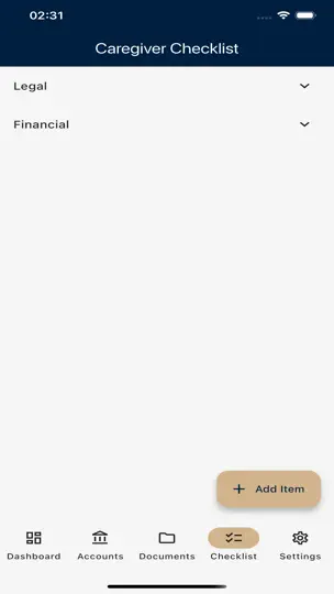 Screenshot von ElderFi: Caregiver Finance auf dem iPhone 4