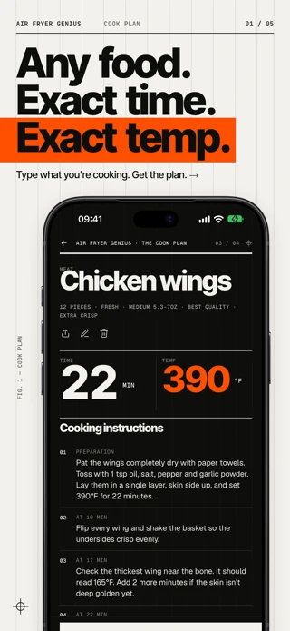 Air Fryer Genius Cooking Times App Store search result