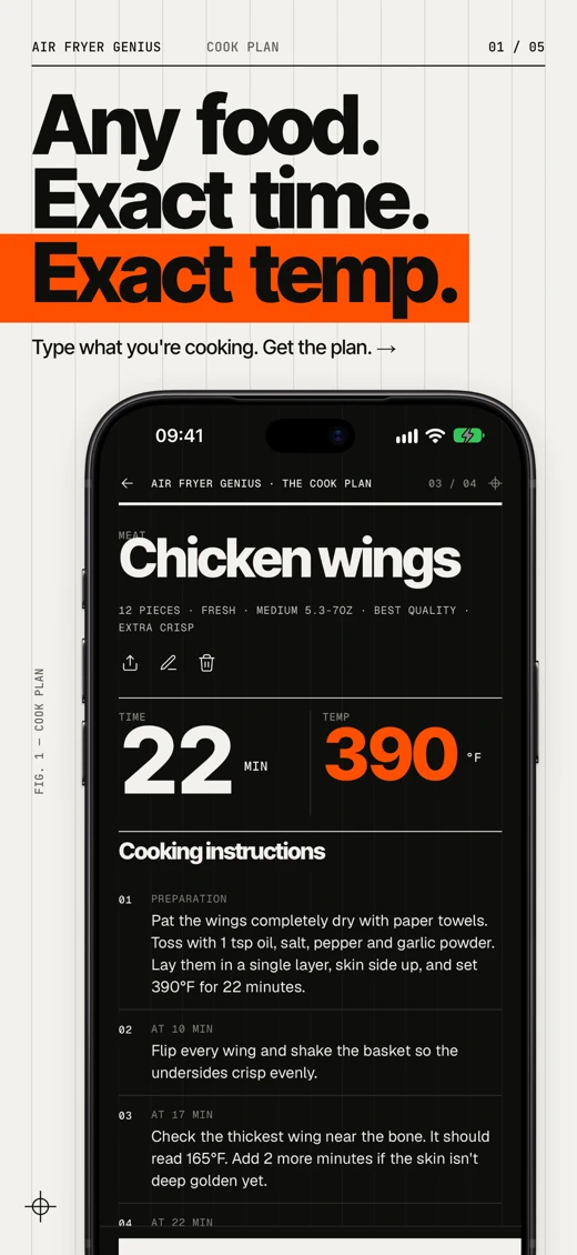 Air Fryer Genius Cooking Times screenshot 1