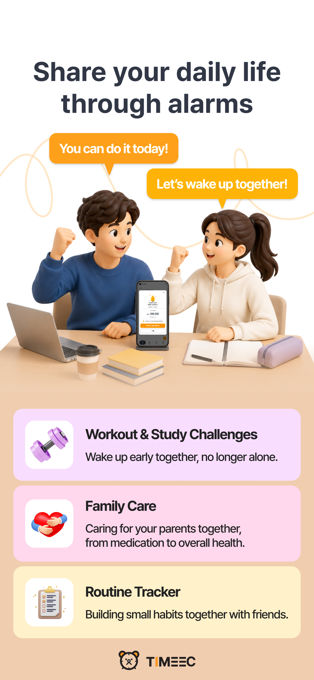 TimeeC – Group Alarm & Mission screenshot 3