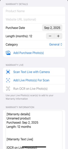 SmartWarrantyApp screenshot