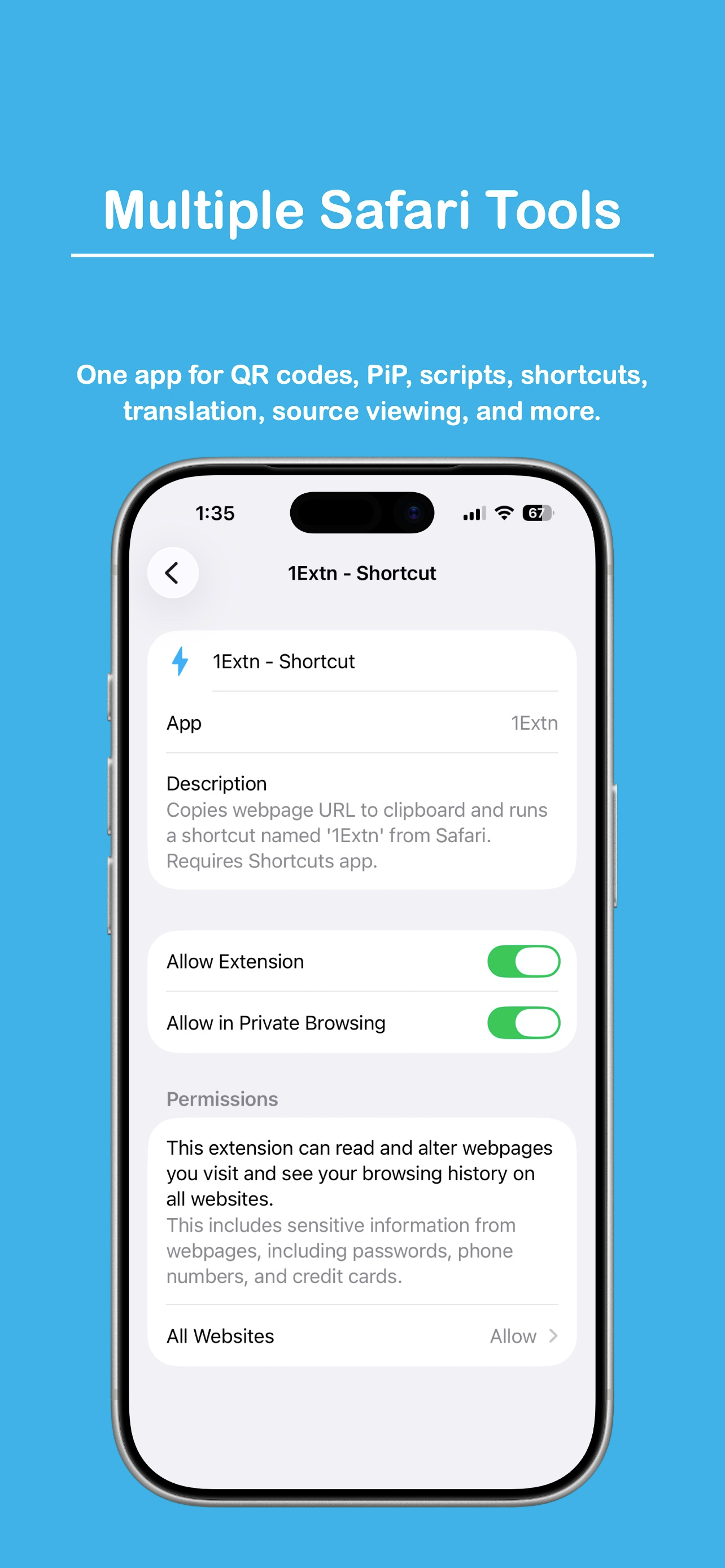 1Extn - Extensions & Shortcuts screenshot 5