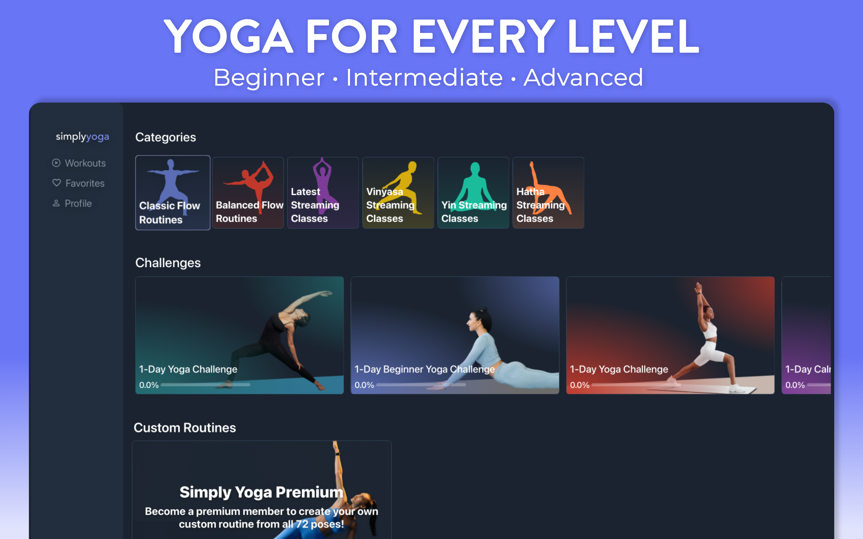 Simply Yoga - Home Workouts screenshot 12