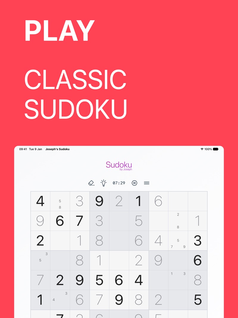 Sudoku by Joseph official gameplay screenshot 1
